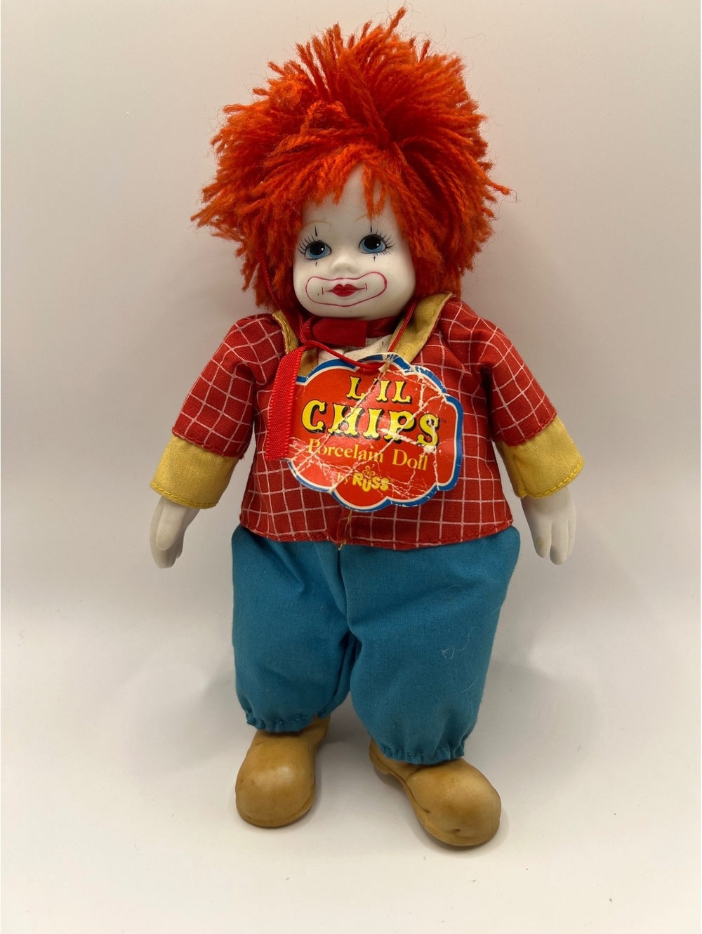Lil Chips Porcelain Clown Doll Russ Collectible Vintage Figure Pre Chucky